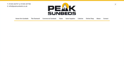 Desktop Screenshot of peaksunbeds.co.uk