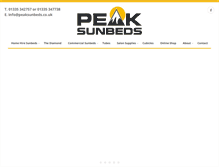 Tablet Screenshot of peaksunbeds.co.uk